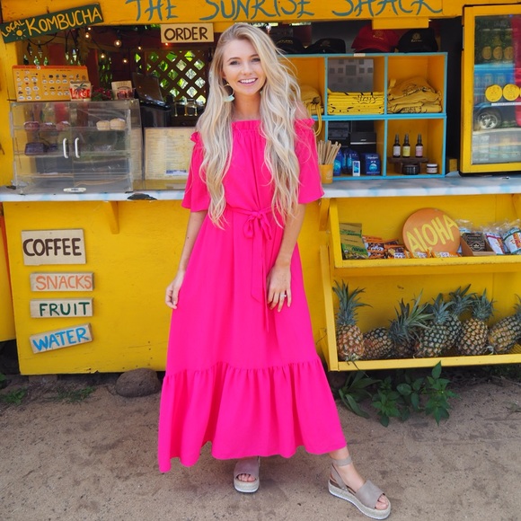 Red Dress Boutique Dresses & Skirts - Fuchsia Maxi Dress